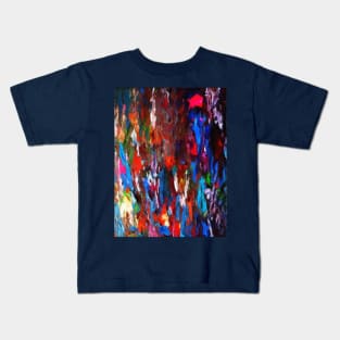 Abstract palette knife paint splatter Kids T-Shirt